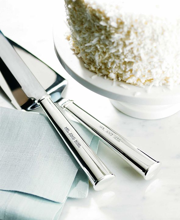 kate spade new york Darling Point Mr &  Mrs Engraved Cake Knife and ...