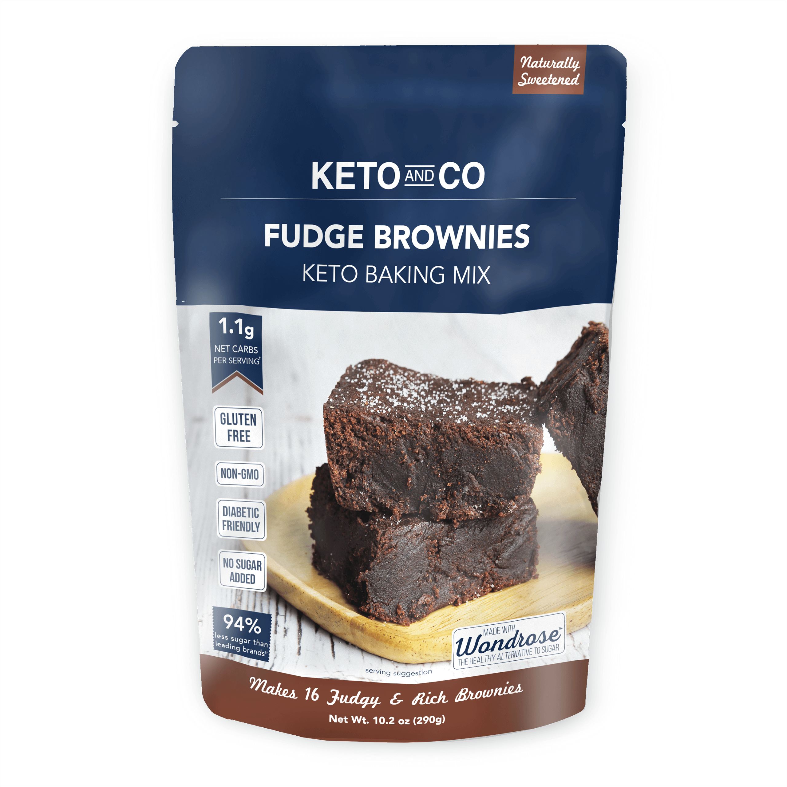 Keto and Co Fudge Brownie Keto Baking Mix (One Bag ...