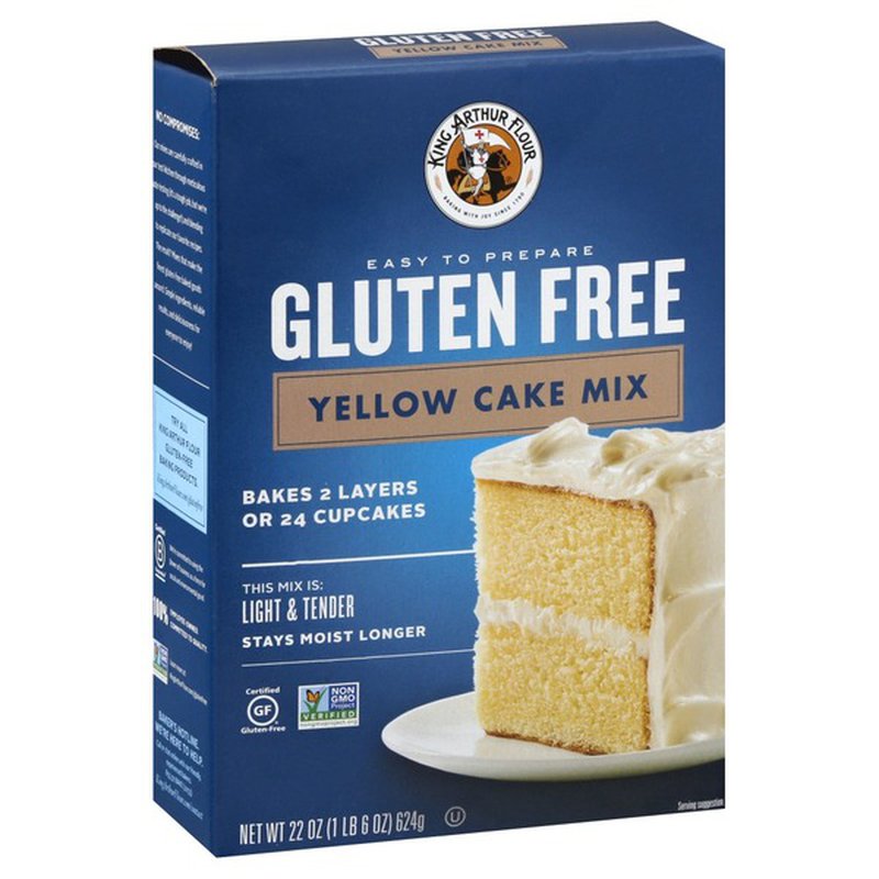 King Arthur Baking Cake Mix, Gluten Free, Yellow (22 oz ...
