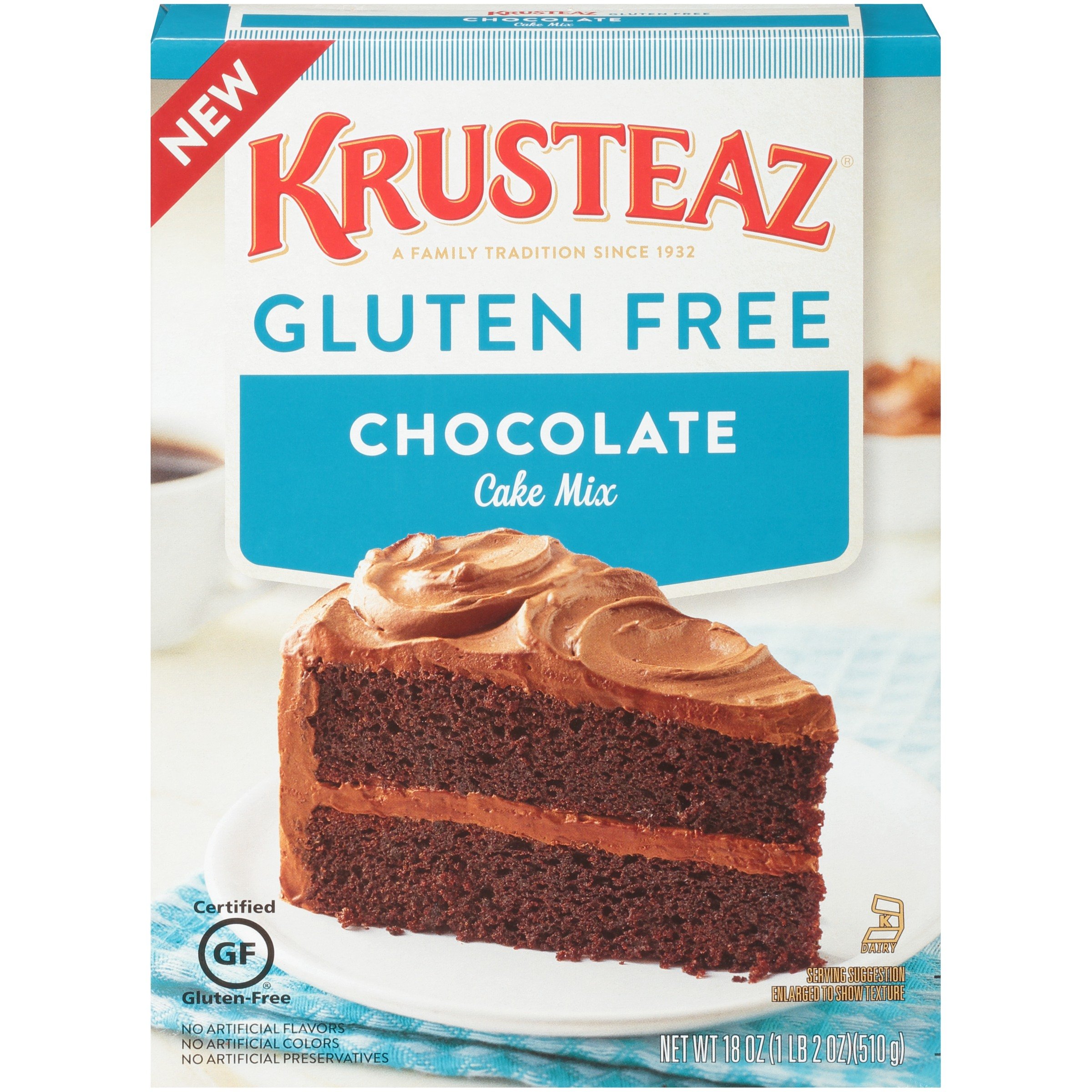 KrusteazÂ® Gluten Free Chocolate Cake Mix 18 oz. Box ...
