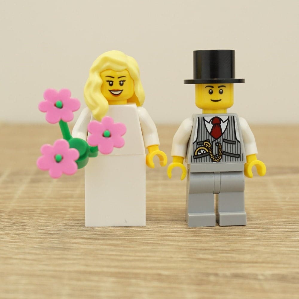 Lego bride and groom Lego cake topper Lego by PersonalisedToppers