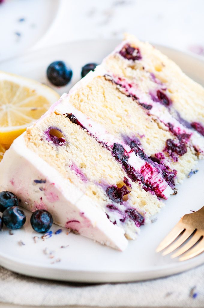 Lemon Blueberry Lavender Cake with Mascarpone Buttercream ...