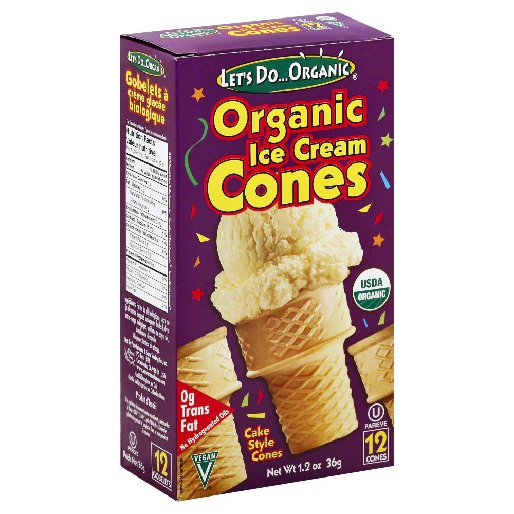 Lets Do Organics Organic Ice Cream Cones, Cake Style Cones ...