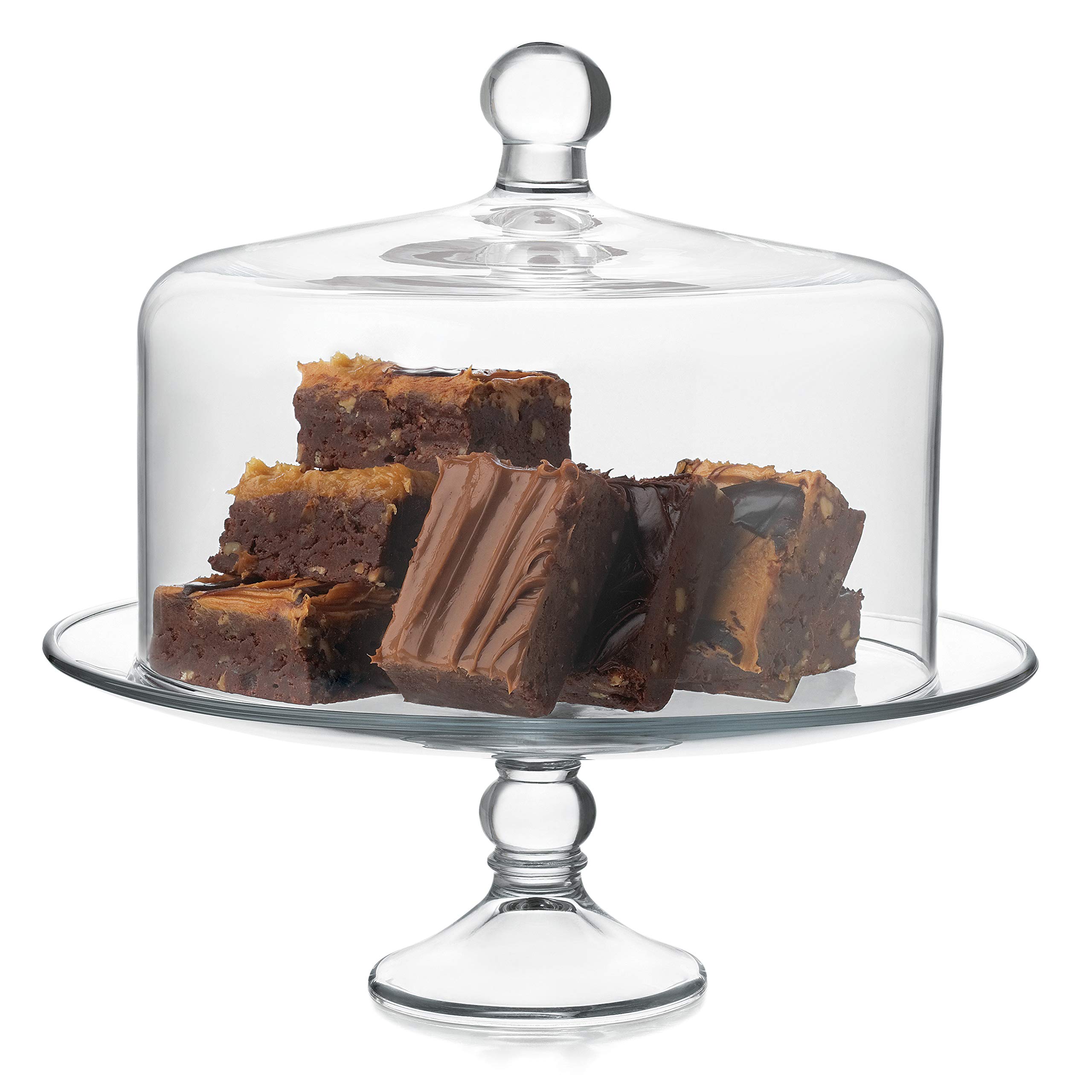 Libbey Selene Glass Cake Stand with Dome