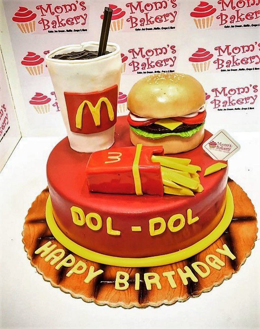 McDonalds Burger Meal Birthday Cake with Fries and Drink.JPG Hi