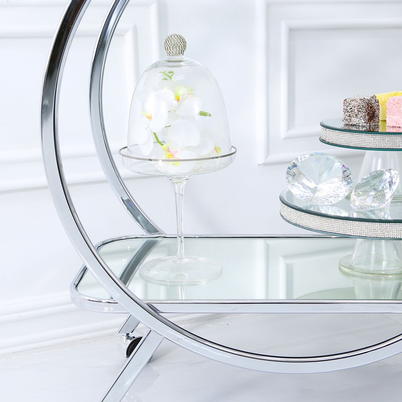 Merano Glass Small Cake Stand Dome