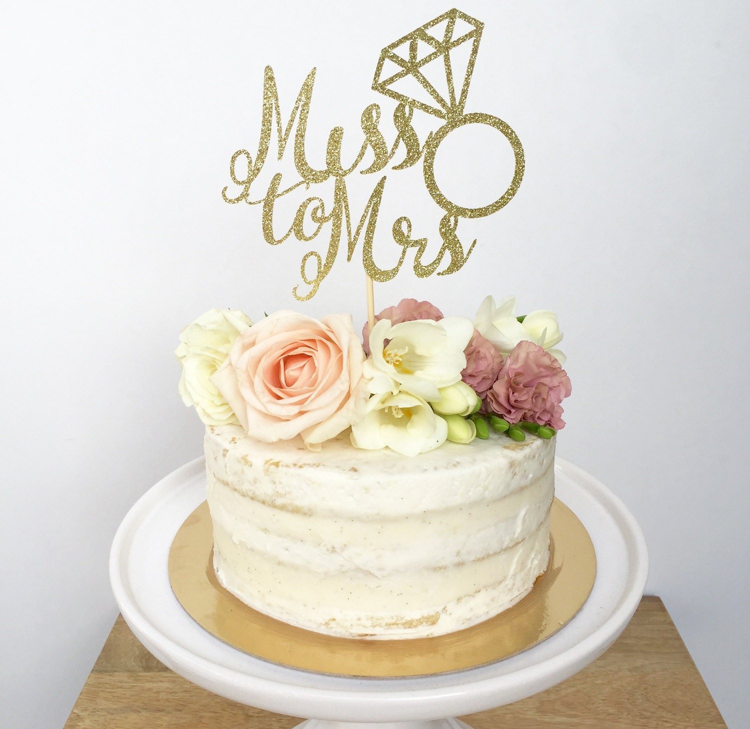 Miss To Mrs Cake Topper Bridal Shower Cake Topper Bride To