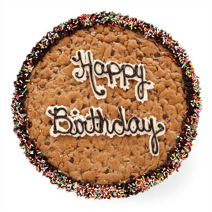 Mrs. Fields Birthday Surprise 12 inch Chocolate Chip Cookie Cake $37.99 ...