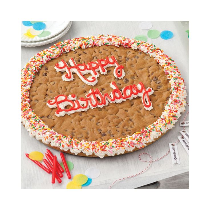 Mrs. Fields Happy Birthday Chocolate Chip Cookie Cake
