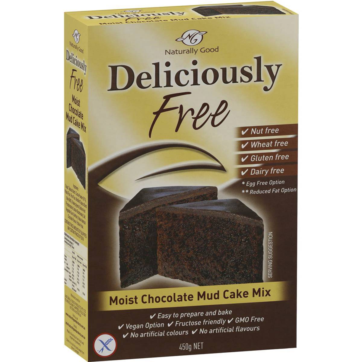 Naturally Good Cake Mix Deliciously Free Choc Mud 450g