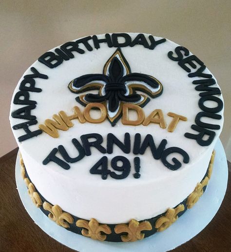 New Orleans Saints Birthday Cake #dessertforkcakes #whodat # ...