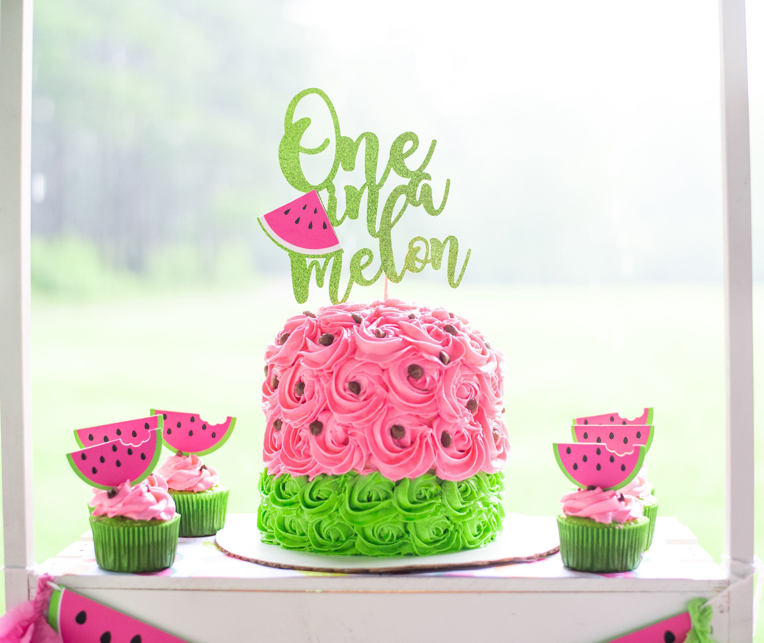 One in a Melon First Birthday One in a Melon Cake Topper ...