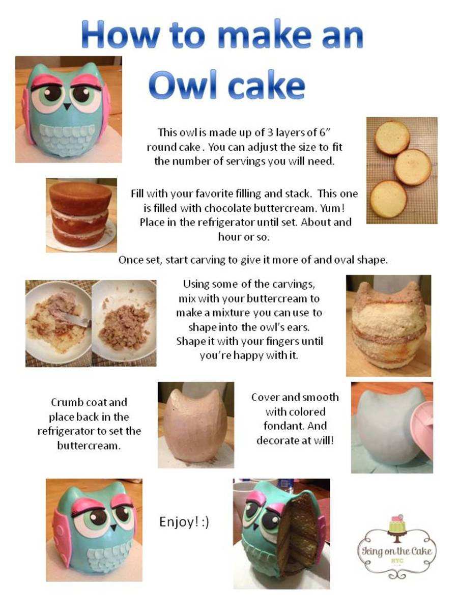 Owl Cake Instructions