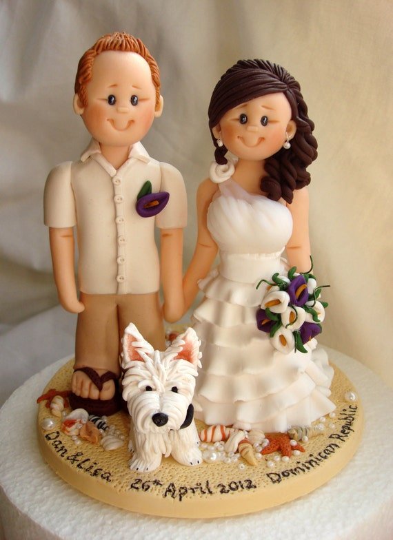 Personalised bride and groom wedding cake topper by ...