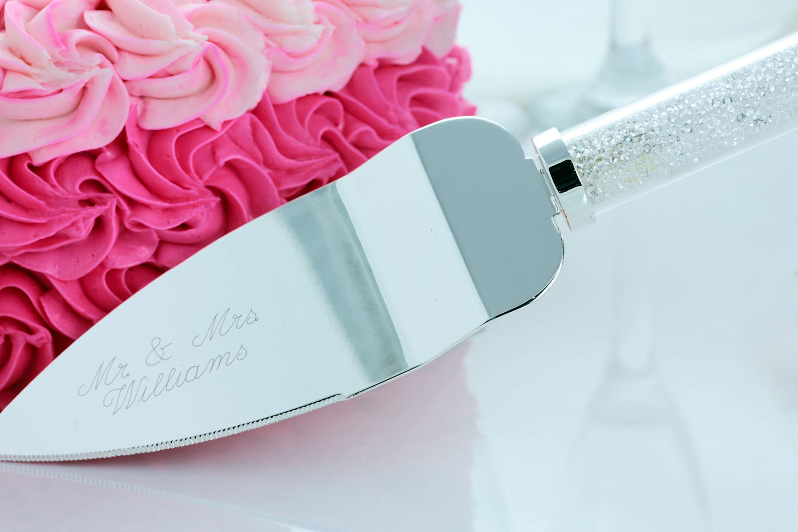 Personalized Wedding Cake Knife &  Server Set Engraved ...