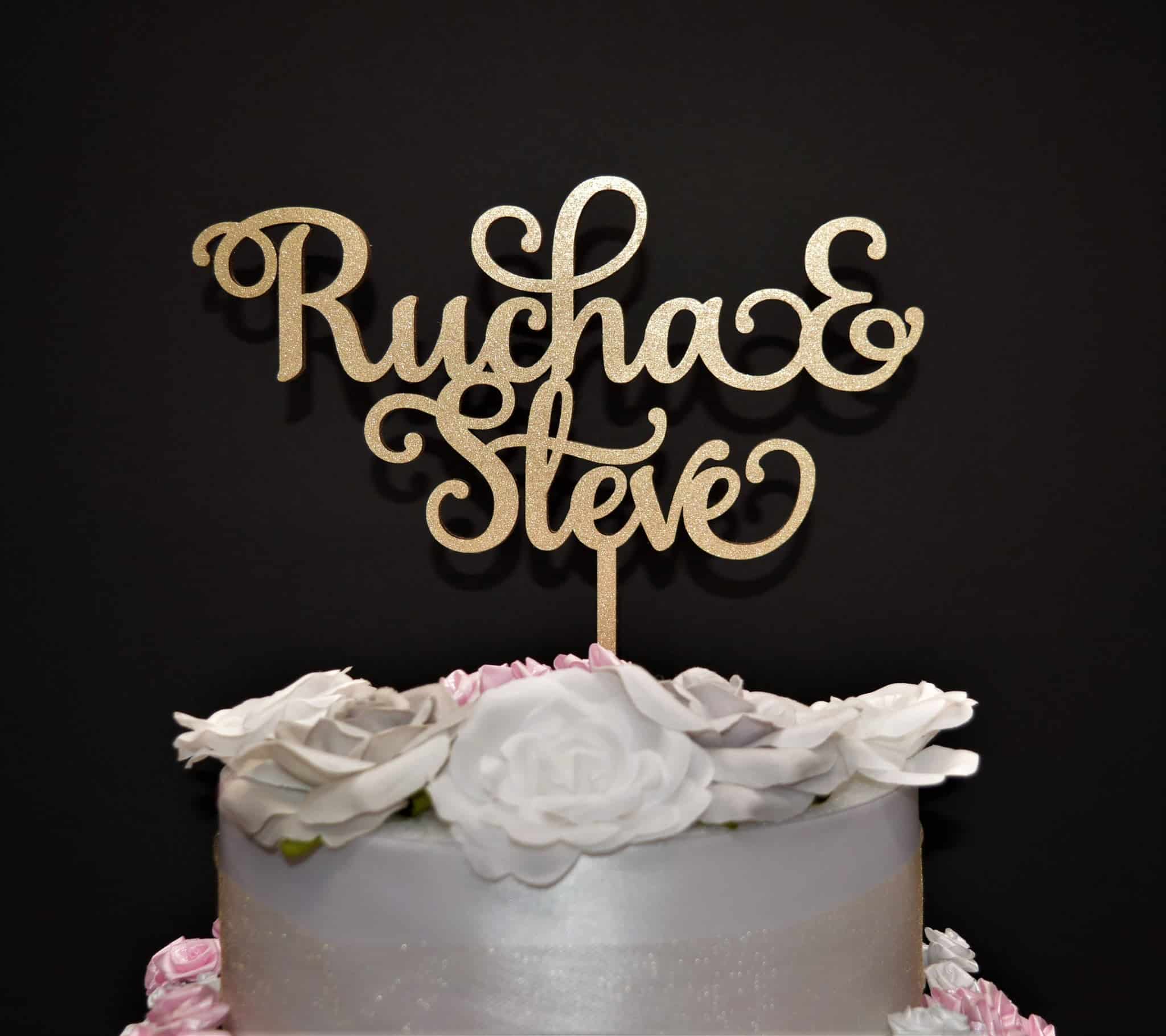 Personalized Wedding Cake topper with Couple