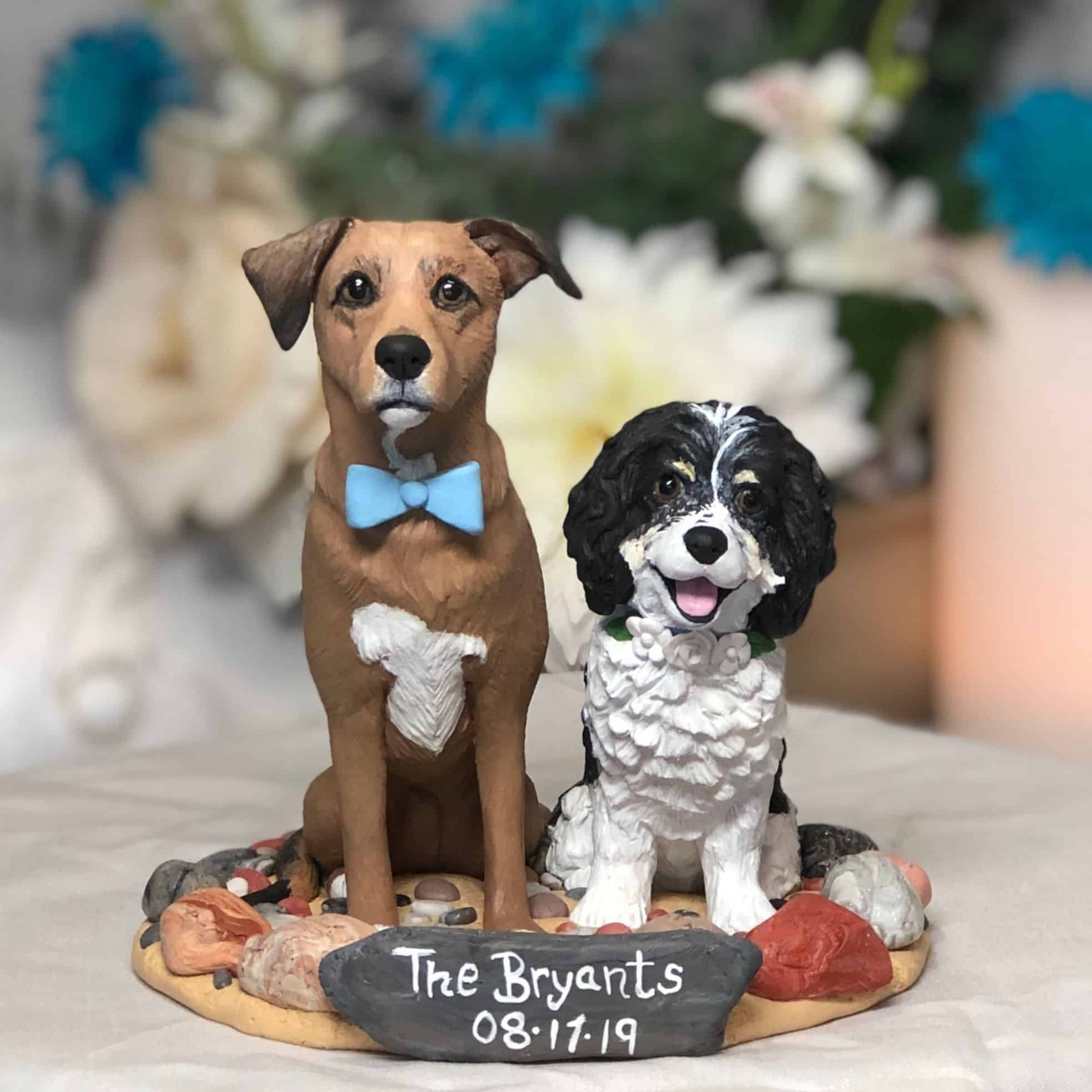 Pin on Custom Pet Wedding Cake Toppers Dogs Cats Animals