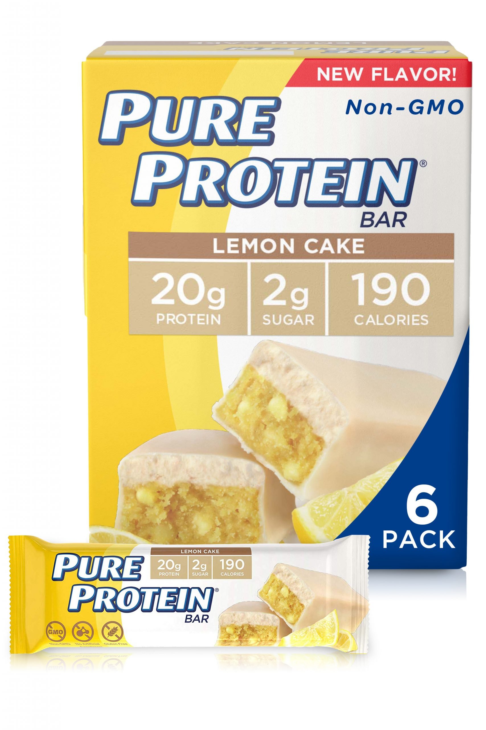 Pure Protein Bars, Lemon Bar, 20g Protein, 1.76 Oz, 6 Ct ...