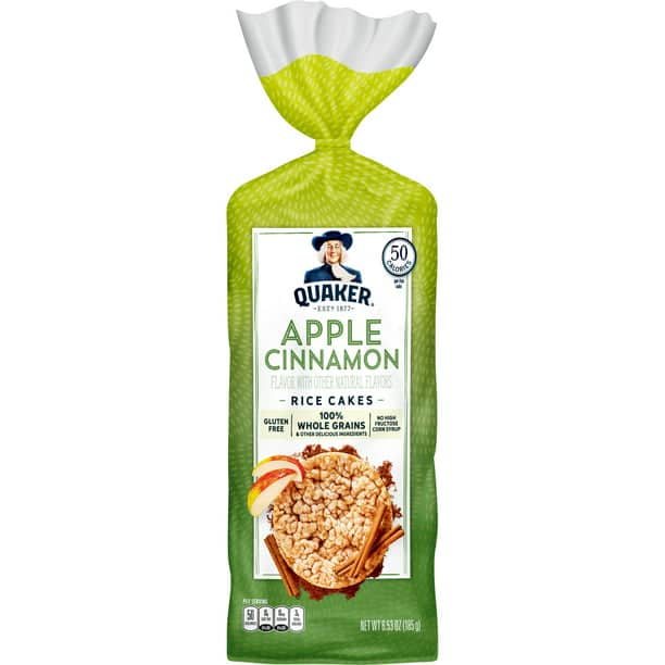 Quaker Rice Cakes, Apple Cinnamon, 6.53 Oz