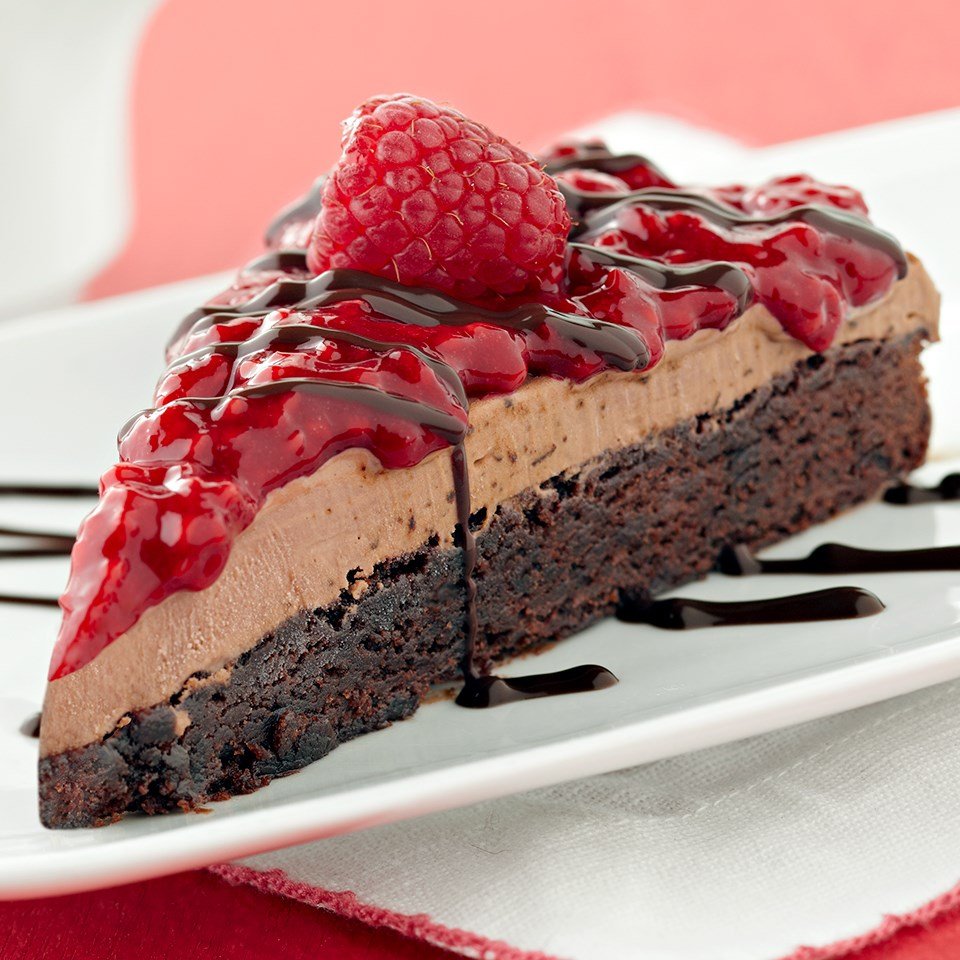 Raspberry Mocha Ice Cream Brownie Cake Recipe