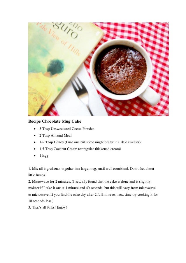 Recipe Healthy Chocolate Mug Cake