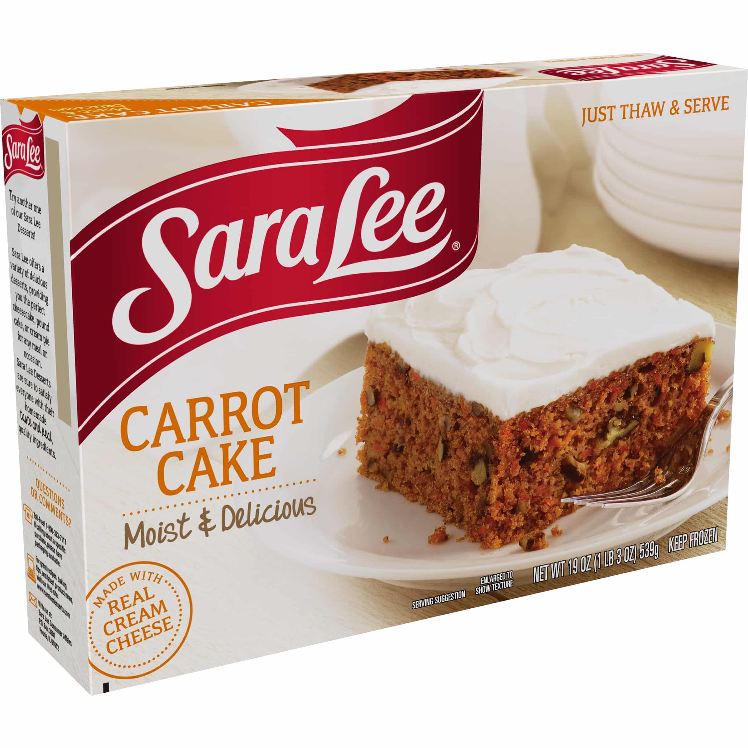 Sara Lee® Carrot Cake 19 oz. Box