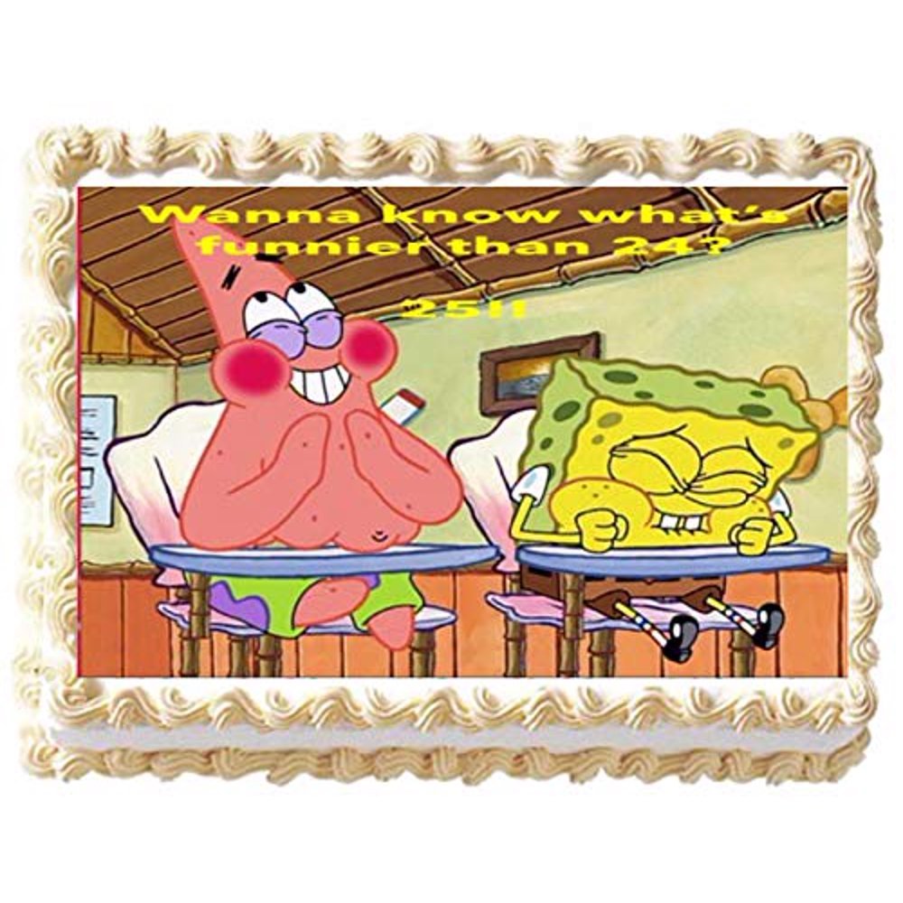 Sponge Bob Patrick Whats Funnier than 24 Edible Cake Birthday Party ...