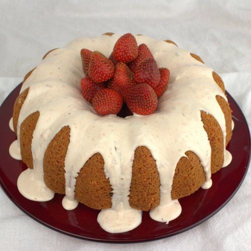 Strawberries and Cream Bundt Cake