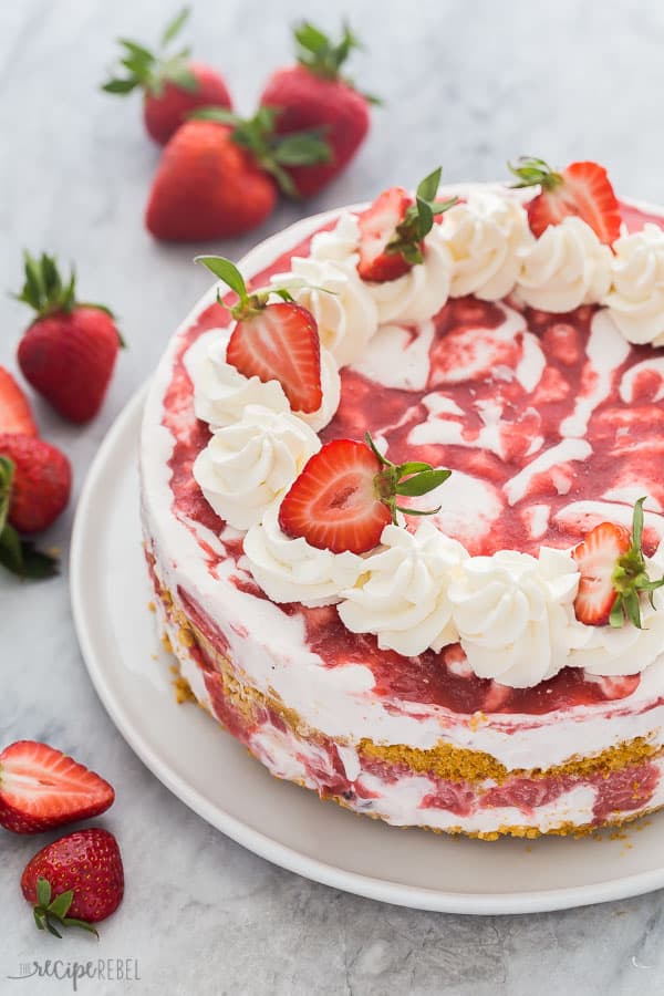 Strawberry Shortcake Ice Cream Cake {VIDEO}  Cravings Happen