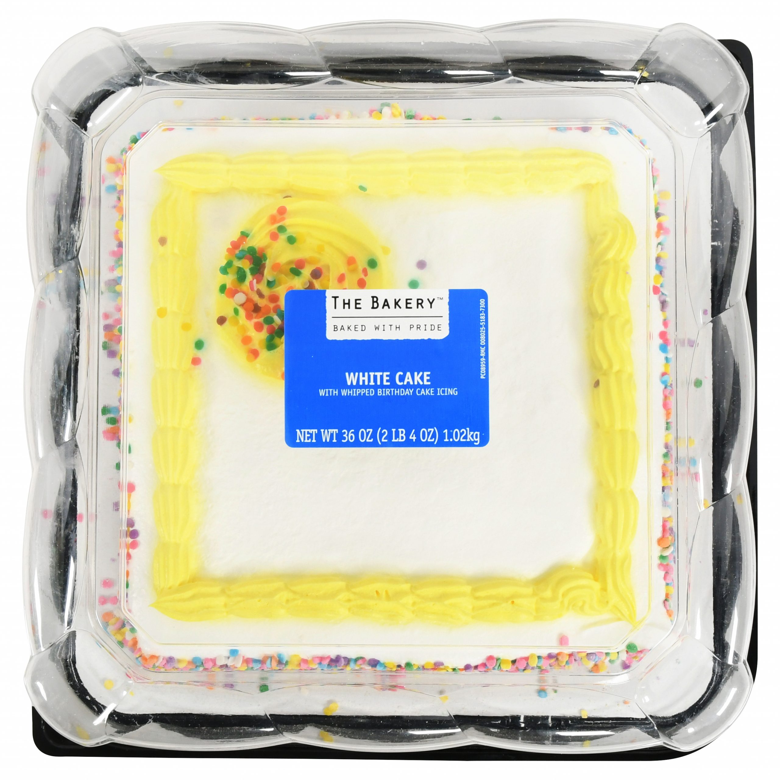 The Bakery White Cake with Whipped Birthday Cake Icing, 36 ...