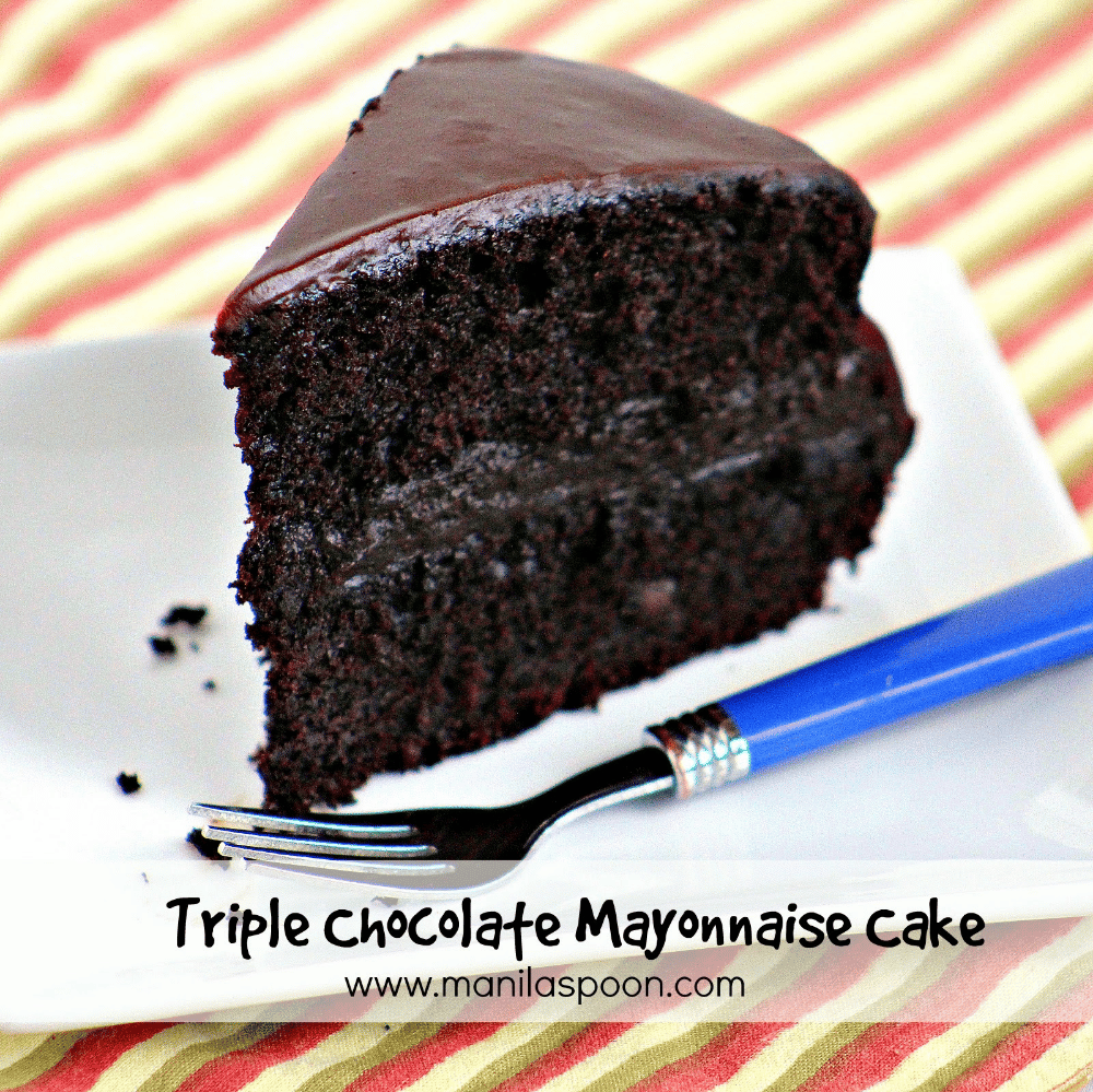 The secret ingredient that makes this cake so moist is Mayonnaise! Add ...