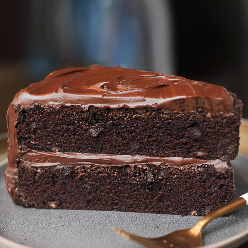 Triple Chocolate Cake + Chocolate Frosting (From Scratch)