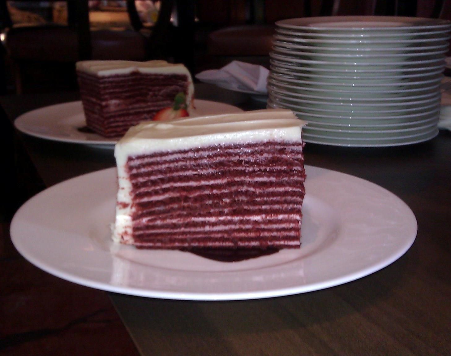 Twelve, layer red velvet cake at Southern Art at the ...