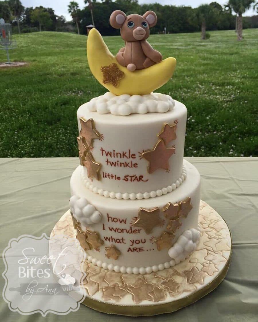 Twinkle Twinkle Little Star Gender Reveal Cake