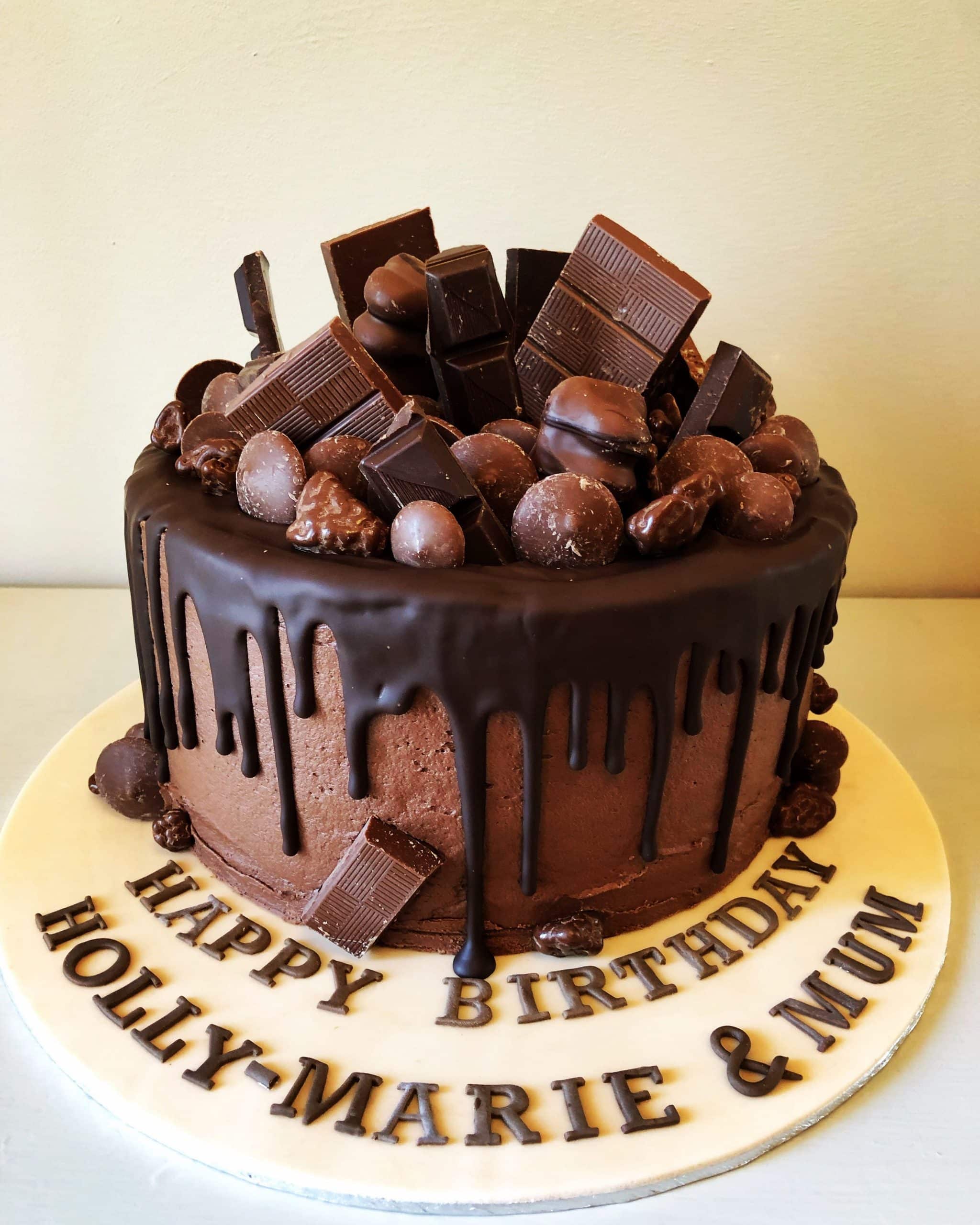 Vegan chocolate birthday cake