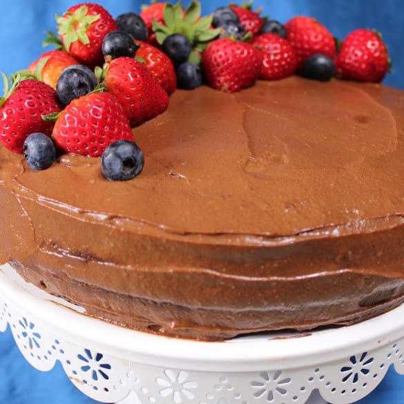Vegan Sugar &  Gluten Free Chocolate Birthday Cake