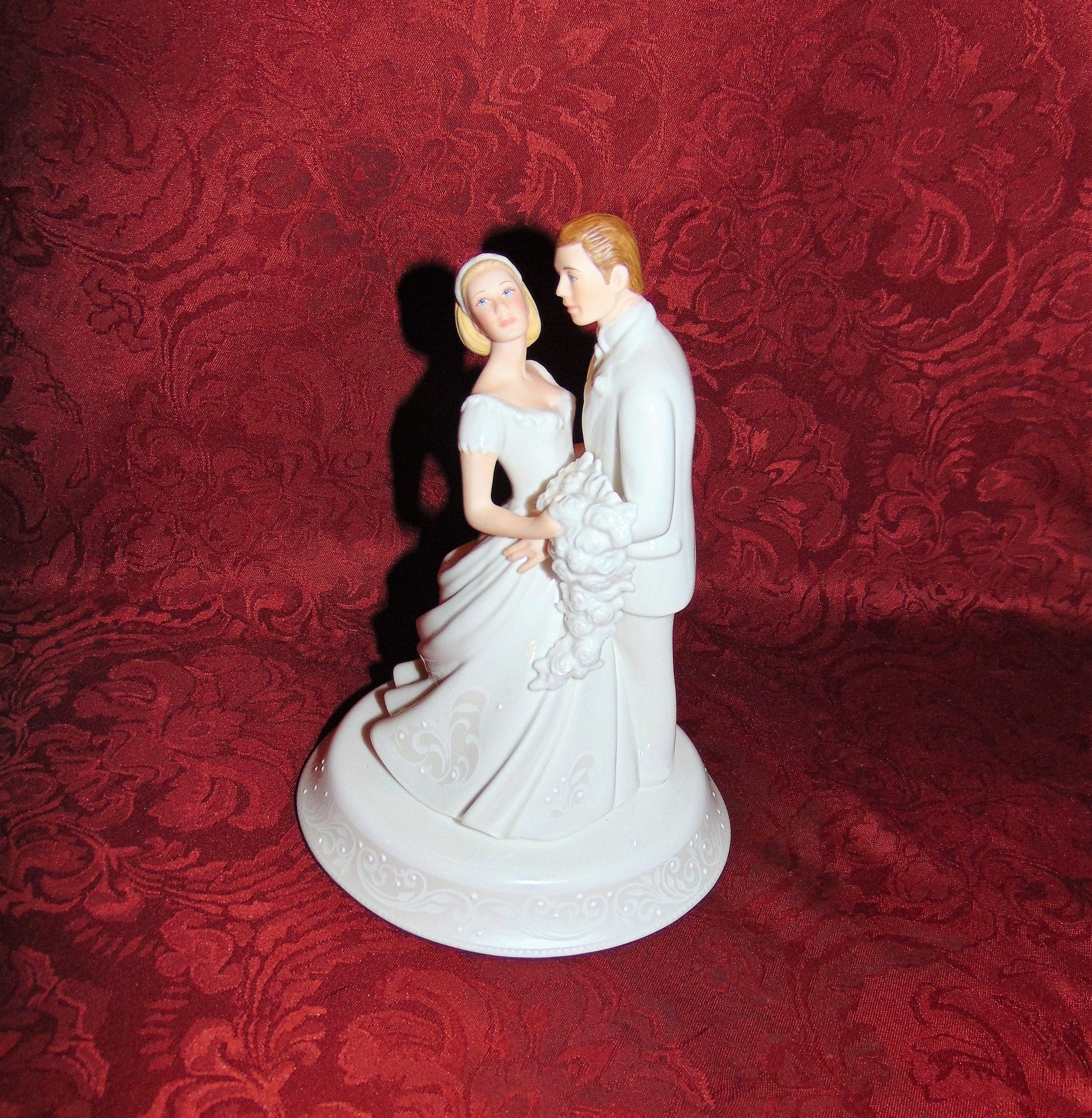 Vintage Lenox Just Married Bride and Groom Cake Topper