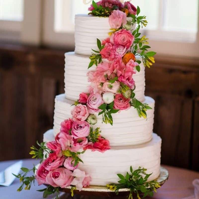 Wedding Cake Spiral Flowers Art Among The Flowers, Palm Coast Florist ...