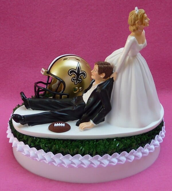 Wedding Cake Topper New Orleans Saints Football Themed Sports