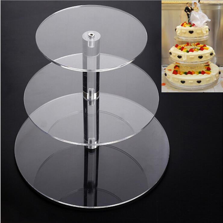 Wedding Supplies Wedding Cake Stands &  Plates 3 Tier Acrylic Cake Stand ...