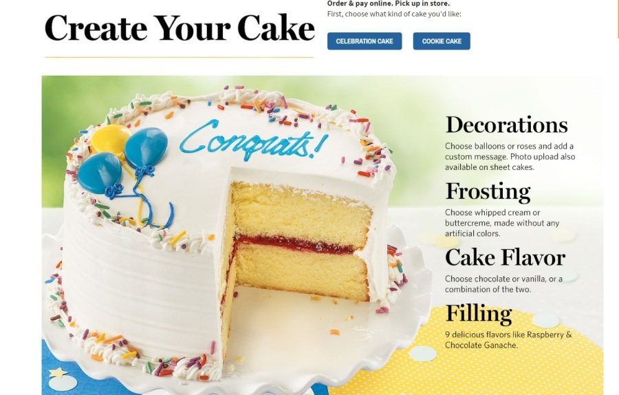 Wegmans now offering online cake orders