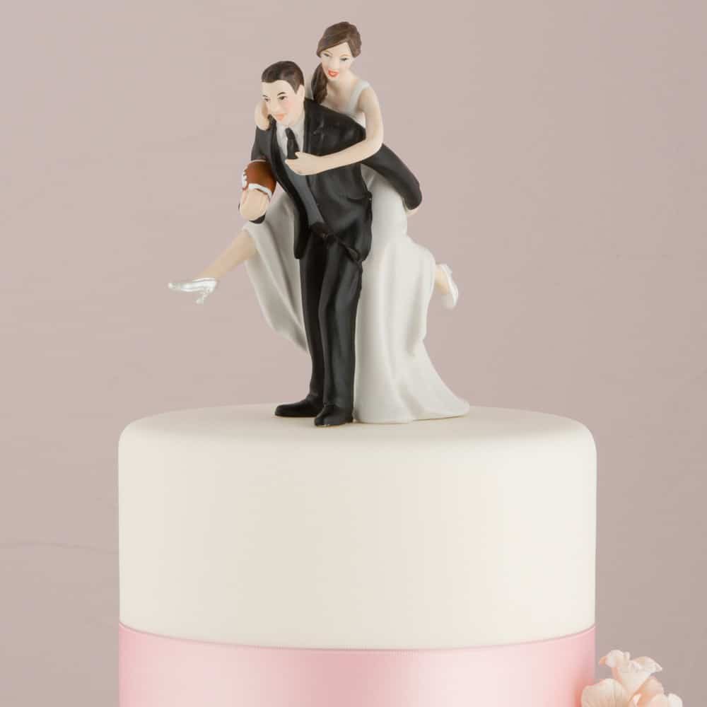 Western Lasso Funny Bride and Groom Wedding Cake Topper