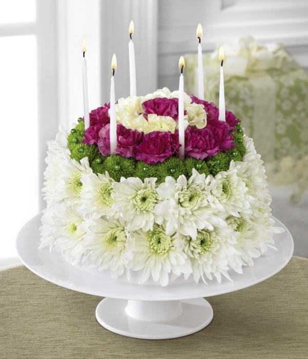 Wonderful Wishes Floral Cake  The Flower Factory